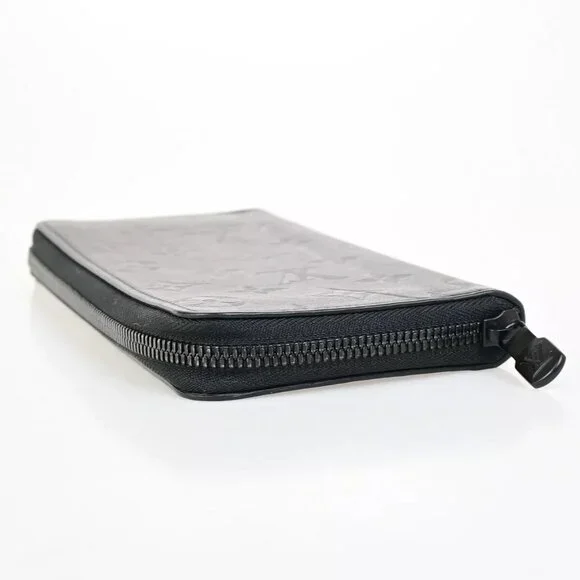 LOUIS VUITTON Vertical Long Zippy Wallet Monogram Shadow Black M62902 62FB267